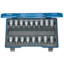 Gedore Blue Line, ITX 19 TX-017, 17-stk skrutrekkerbitssokkelsett, 1/2 tomme, Torx T20-60, 1 sett, SGD-6129520
