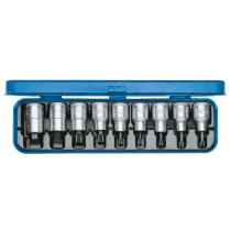 Gedore Blue Line, INX 19 PM, 9-stk IS-PH-XZN skrutrekkerbitssokkelsett, 1/2 tomme, 1 sett, SGD-6150050