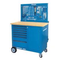 Gedore Blue Line Arbeidsbenk med bakpanel og kroksortiment, SGD-335