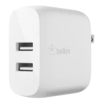 Belkin Dual USB-A Vegglader – Rask Lading, Kompakt Design (BEL68893, 1 Eske)