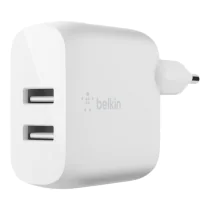 Belkin USB-A Vegglader – Rask Lading, Dual Port (BEL68901, 1 Eske)