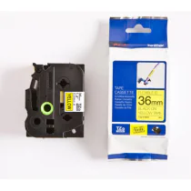 Brother TZe fleksibel etikettbånd - Svart/Hvit & Svart/Gul (6mm til 36mm), SDC-966