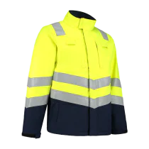 Dapro Spectre Softshell-jakke, Marineblå/Hi-Vis Gul, 1 Stykke, SDP-OSPEJ-NB-HVYE