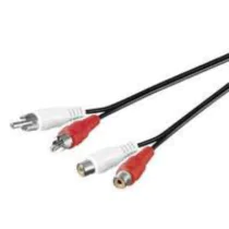 MicroConnect Stereo RCA Forlengelseskabel; 2 x RCA Hann til RCA Hunn, 1-10 m, 1 Stykk, SEN-399