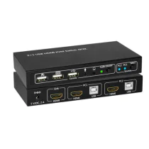 MicroConnect HDMI & USB KVM-bryter 2 porter, 1 Stykk, SEN-096