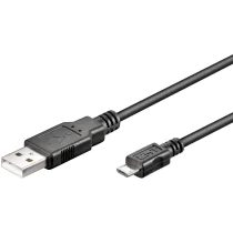 MicroConnect USB A til USB Micro B-kabel, versjon 2.0, svart, 0,6-5m, 1 Stykk, SEN-439