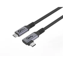 MicroConnect USB-C-kabel 0,25-5m, 100W, 20Gbps, USB 3.2 Gen 2x2, vinklet, 1 Stykk, SEN-559