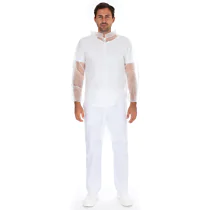 Hygonorm besøkskjoler Lys med trykknapper | PP, økonomipakke, Hvit, 10 x 10 Stykk, SFM-27409P