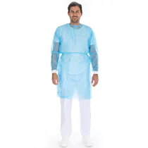 Hygonorm Gowns Lett med strikkede mansjetter | SMS, Blå, 10 x 10 Stykk, SFM-277164