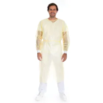 Hygonorm kjoler Eco med halsbånd | PP, PE delvis laminert, gul, 10 x 10 Stykk, SFM-277789