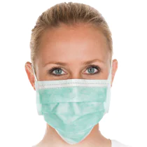 Hygostar Ansiktsmasker type II, 3-lags | PP, slips, Grønn, 20 x 50 Stykk, SFM-29167