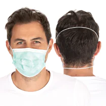 Hygostar Ansiktsmasker type II, 3-lags | PP, pannebånd, Grønn, 20 x 50 Stykk, SFM-29197