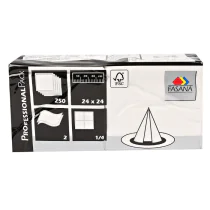 Franz Mensch Cocktailservietter 24 x 24 cm | 2-lags, FSC-sertifisert, hvit, 6 x 250 Stykk, SFM-305902