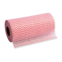 Hygoclean oppvaskkluter | viskose/polyester, rull, rød-hvit, 12 x 1 rull, SFM-316150