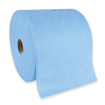 Hygoclean polerkluter | viskose/polyester, rull, blå, 1 x 1 rull (à 500 tearoffs), SFM-317526