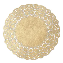 Hygostar Doilies rund gylden, 10 x 100 Stykk, SFM-0595P