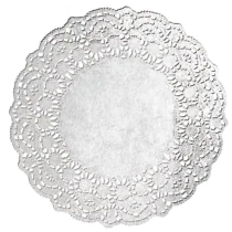 Hygostar Doilies rund sølv, 10 x 100 Stykk, SFM-0596P
