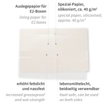 Hygostar Box fôrpapir, for E2-bokser | silikonbelegg, hvit, 1 x 1 boks, SFM-38455