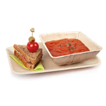 NATUREStar Organisk rektangulær plate | palmeblad, 4 x 25 Stykk, SFM-0899P