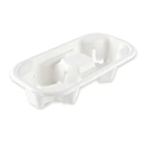 NATUREStar Økologisk koppholder Dobbel | bagasse, hvit, 16 x 50 Stykk, SFM-411445