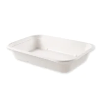 NATUREStar Økologiske brett Puro, rektangulære | bagasse, hvit, 4 x 125 Stykk, SFM-41171