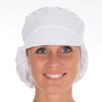 Hygostar Peaked snood caps | polycotton, hvit, 5 x 10 Stykk, SFM-0072