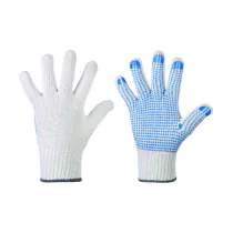 Stronghand Korla 0360, coase strikkede hansker, hvit-blå, 20 x 12 par, SFM-TF036008