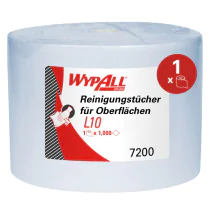 Kimberly Clark WypAll L10 overflatetørkepapir 7202, 1-lags, rull, 1 x 1 rull, SFM-0356P