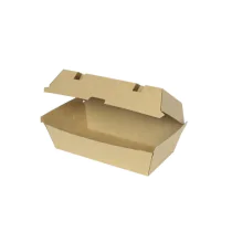 Green Box Kraft Board 21,4 x 11,4 x 8,5 cm Takeaway-hengslet lokkbokser, brune, 200 stk., SGB-DFC04305