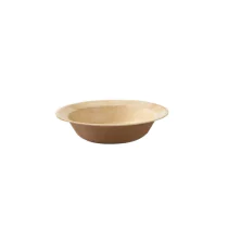 Green Box Runde dype 14 cm tallerkener med palmevarer med kant, beige, 400 stykker, SGB-DTW05302