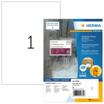 HERMA Etiketter Folie – Gjennomsiktige Matte (HER10783, Gjennomsiktig, 1 Eske)