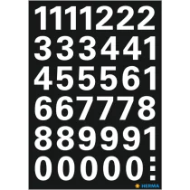 Herma Vario Etikettsett A-Z & 0-9, 15 mm Høy, Hvit, SDC-1339