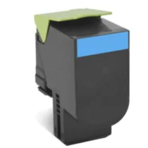 Lexmark CX310/CX410 Cyan Toner – Høy kapasitet, Skarp utskrift (LEX80C2SCE, Cyan, 1 Eske)