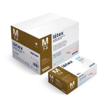 Santex GD05 pulverfri lateks engangshansker, naturlige, 1000 stykker, SST-GD05-XS, size XS