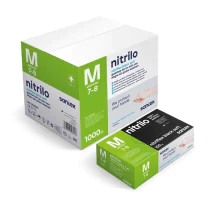 Santex GD20N pulverfri engangs nitrilhansker, svarte, 1000 stykker, SST-GD20N-XS, size XS