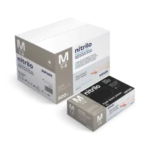 Santex GD21N Ambidextrous engangs nitrilhansker, svarte, 1000 stykker, SST-GD21N-S, size S