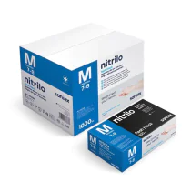 Santex GD23 lateksfrie engangs nitrilhansker, svarte, 1000 stykker, SST-GD23B-S, size S