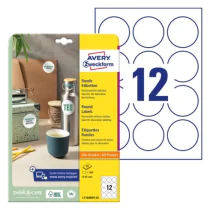 Avery Runde Etiketter – Jam-fri og Miljøvennlig, 1 Lommebok, SAV-54