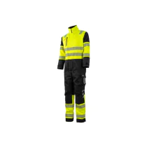 Bulldog Kjeledress – Høy Synlighet, Komfortabel (Gul/svart, Størrelser 46-68), SBD-5751