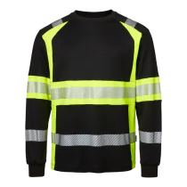 Top Swede 601 LS T-skjorte, Herre, Svart/fluorescerende gul, Størrelse XS-3XL, SBG-1001887