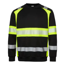 Top Swede 602 Sweat, Herre, Svart/fluorescerende gul, Størrelse XS-3XL, SBG-1001888