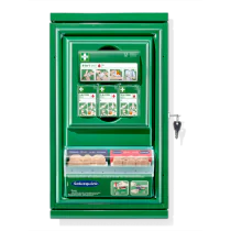 Cederroth Førstehjelpsskap Mini – Låsbart, kompakt (1002318-307, Grønn, 1 Stykk, størrelse-Standard)