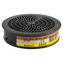 Sundström SR 315 Gassfilter – Optimal Beskyttelse (1002408-001, Svart, 1 Stykk, størrelse-Standard)