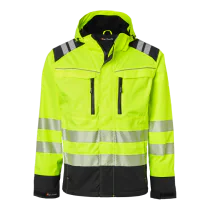 Top Swede 130 Jakke – Vann- og vindtett, høy pusteevne(1000694, Fluorescerende gul/svart, Unisex, 1 stykke jakke, størrelse-XS)