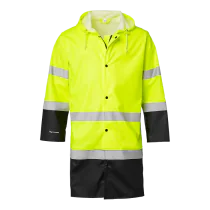 Top Swede Regnjakke – Høy Synlighet, Vannavstøtende(1000733, Fluorescerende gul/svart, Unisex, 1 Stykk, størrelse-XS)