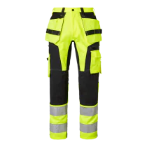 Top Swede Craftsmen Trousers – 4-Way Stretch(1000838, Fluorescerende gul/svart, Unisex, 1 stykke bukser, størrelse-C44)