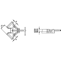 Bessey Metallwinkelspanner – Automatisk Justering, 1 Eske, SBY-034