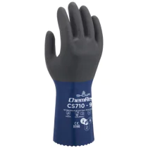Showa CS710 Hansker – Optimal Komfort, Kjemikaliebestandig ( 1178-7/S, Grå/Blå, 1 Par, Størrelse-7/S )