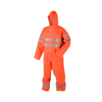 Dolfing KIRKWOOD Coverall – Vannavstøtende, Slitesterk(433.03.13.01, Fluorescerende oransje, 1 Stykk, størrelse-S)