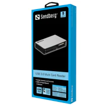 Sandberg USB 3.0 Multi Kortleser – Rask og Effektiv (SDG133-73, 1 Eske)
